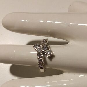 Elegant Silver Crystal Ring Size 10 NWOT
